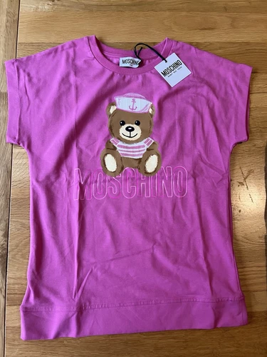 T shirt bambina moschino orso rosa prezzo di listino £115 età 6