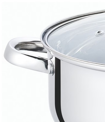 Kochtopf Topf Ø28cm Edelstahl mit Glasdeckel 10L Induktion Cheffinger CF-SS28 - Bild 2 von 6