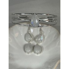 #0-00: Rainbow Moonstone Cuff & Earring Gift ...
