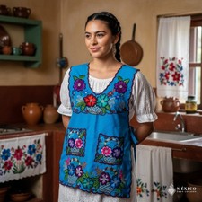 Embroideres Smock Apron with Front Pockets Work Home Apron 21 x 28 SM