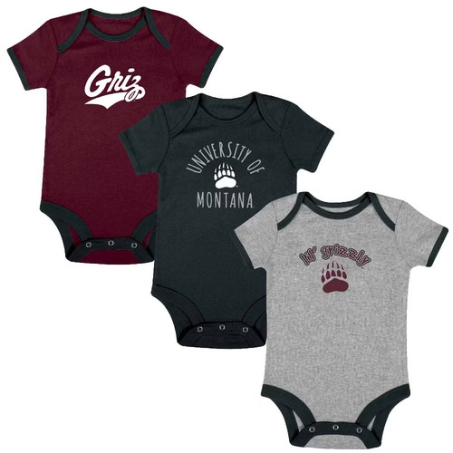 Kansas Jayhawks Infant Kids Pullover Bodysuit Set Of 3 Licensed Collegiate - Picture 11 of 20