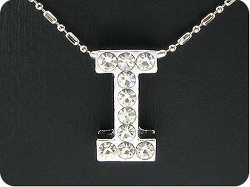 Pendentif Diamant CZ 10X3 Mm WeißGold 18 Karat Plattiert-image