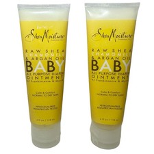 2 Shea Moisture Raw Shea Chamomile Argan Oil Baby Diaper Ointment BROKEN CAP