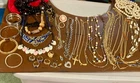 A lot of vintage costume jewelry necklaces ring bracelet pins to wear or re sell
