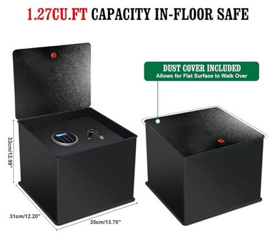 #ad 1.27 Cu Ft In Floor Safe Hidden Floor Safe w Digital Keypad amp; Dust Cover $49.99