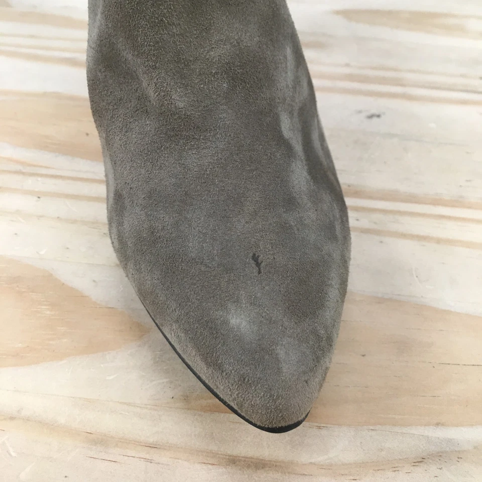 Botas Bandolino Mujer 7.5 M Kaeto Botín Cuero Marrón Punta Punta Cono Tacones Foto 3 de 4