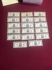 17 Note Lot of $5 Red Seal US Notes 1953 & 1963 Lot #5