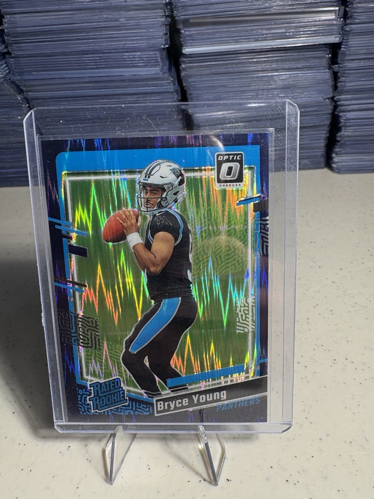 2023 Panini Donruss Optic Rated Rookie Bryce Young #213 Purple Shock Prizm (RC)