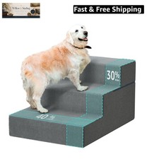 Large Dog Stairs for High Beds - Extra Wide Pet Steps for Large Dogs to Get o...