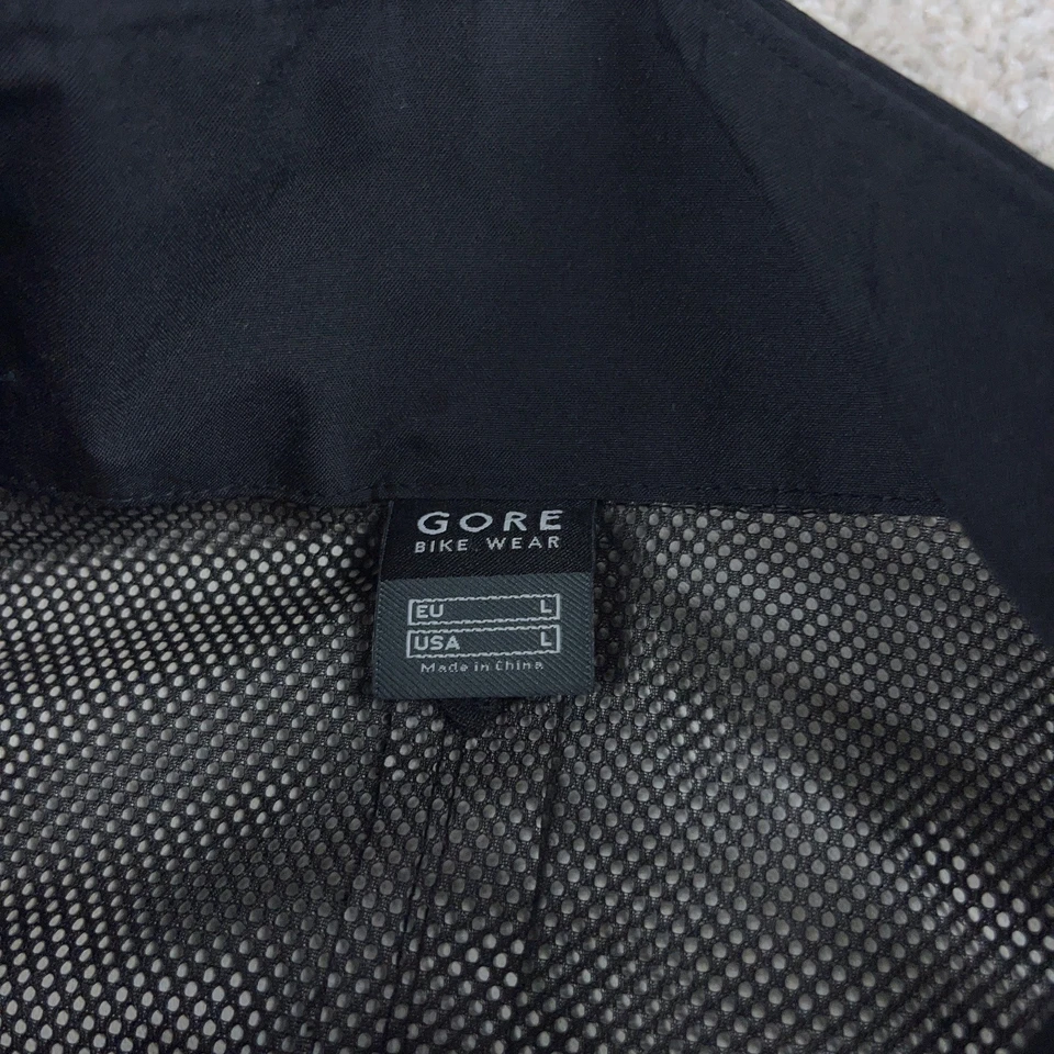 Gore Bike Wear Jacket Mens Large Black Windstopper Active Shell Cycling Outdoors - Image 3 of 4