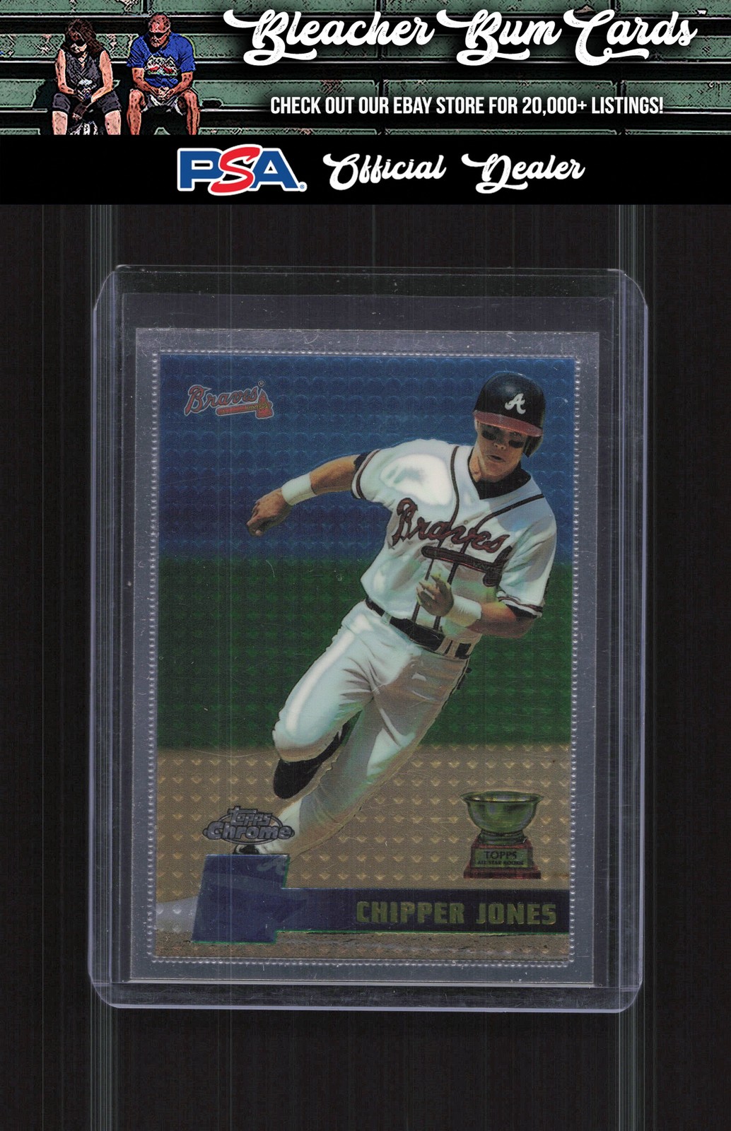 1996 Topps Chrome 52 Chipper Jones RC Cup