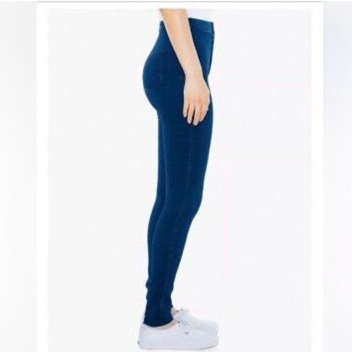 Neu ohne Etikett American Apparel The Easy Jeans hoher Bund Stretch Skinny blau Größe Large - Bild 4 von 16