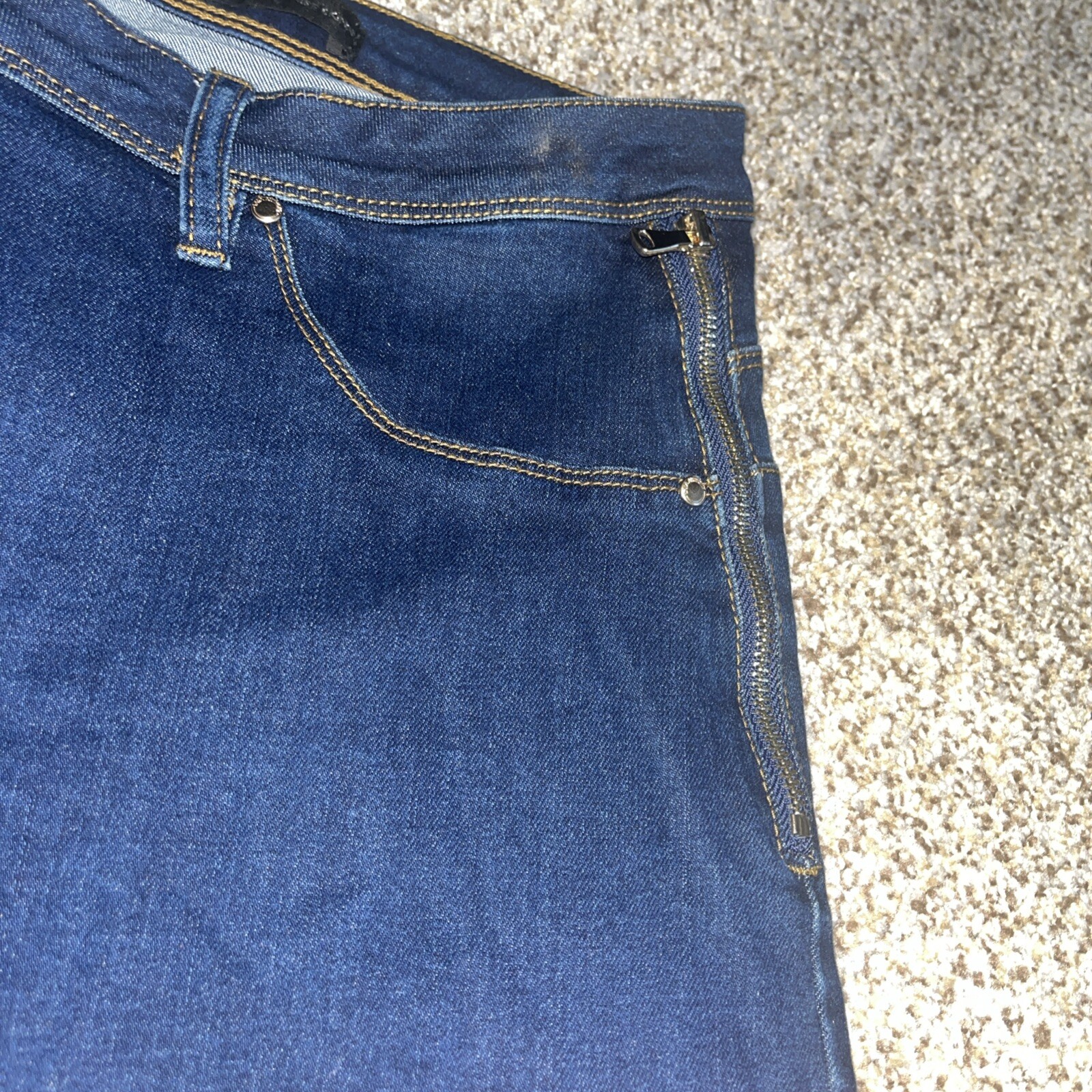 La La Anthony Women's Power Zip High Rise Skinny Jeans Blue Size 22 (36x32) - View 4