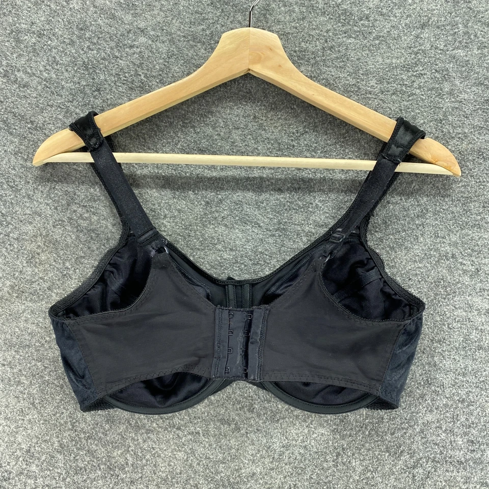 Sujetador Bralette Bali Mujer 34 DD Negro Con Aros Forrado Gancho y Lazo Opaco Informal Foto 2 de 4