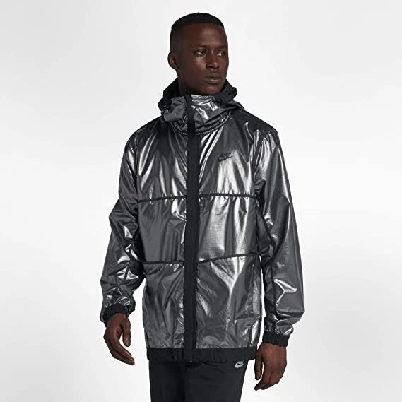 Chaqueta reversible para hombre Nike Sportswear Air Max negra plateada talla XL 928763 010 Foto 2 de 4