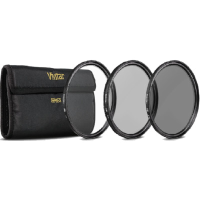 Vivitar UV CPL ND8 Filter Kit Multi-Coated HD Lenses for Canon Nikon Sony
