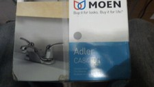 MOEN CA84403 Adler 4 in. Centerset 2-Handle Low-Arc Bathroom Faucet, Chrome