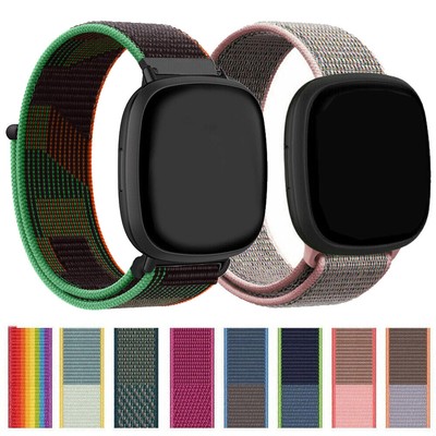 DE Nylon Loop Armband Für Fitbit Versa 4 / Versa 3 / Sense 2 /Sense 1 Ersatzband