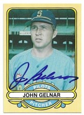 JOHN GELNAR Autographed Signed 1983 Galasso Baseball card 1969 Seattle Pilots
