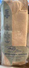 Thrifty Miss White Sneaker Socks Vintage NEW Oold Stock Sz 8-9 1/2 Irregular