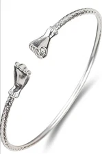 Pulso de Obatala en Plata 950 / Obatala 950 Silver Bangle/  Esclava  | pulsera 