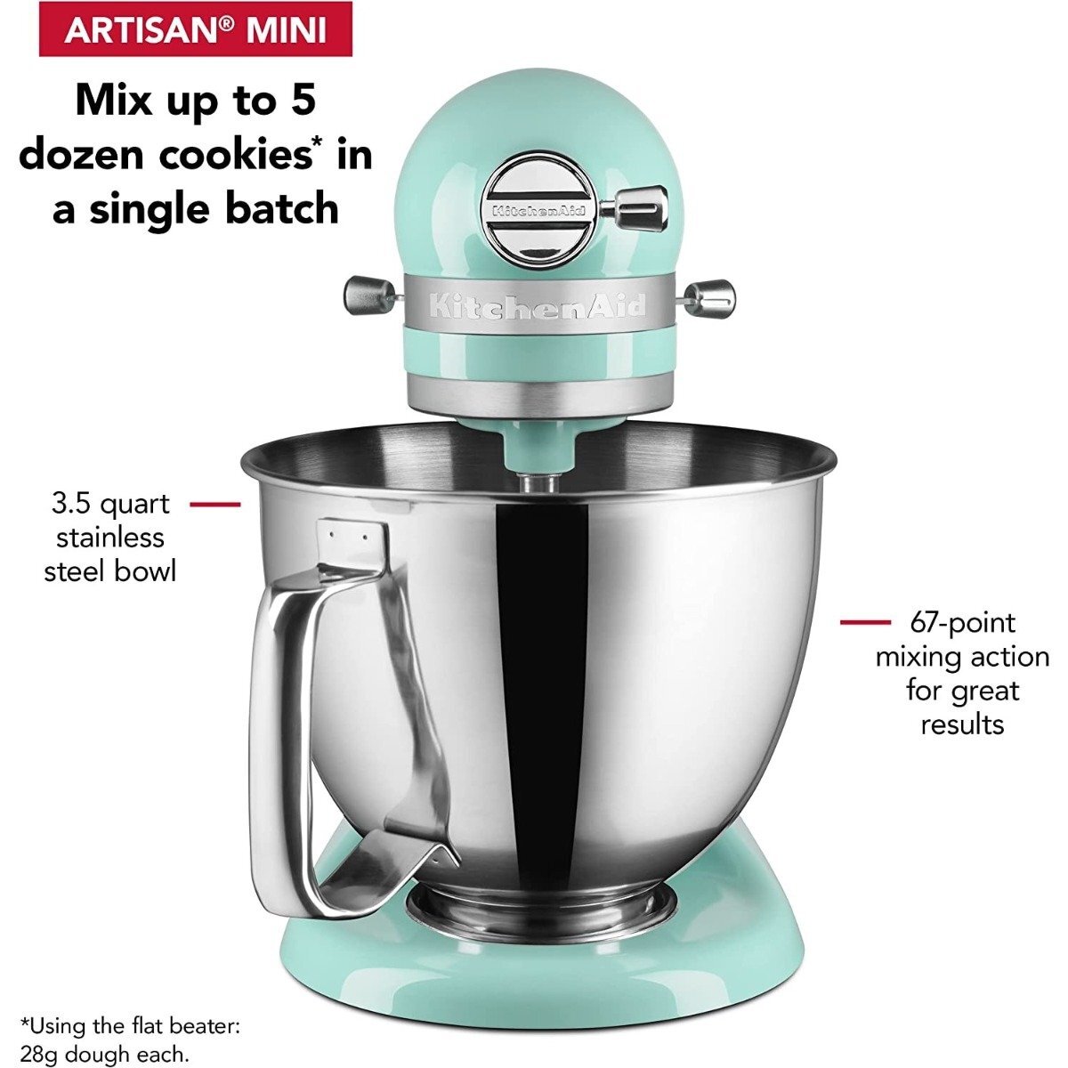 KitchenAid 3.5-Quart Artisan Mini Plus Tilt-Head Stand Mixer | Ice