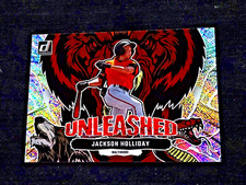 Jackson Holliday 2023 Panini Donruss UNLEASHED Rapture Holo Foil Rookie #U14 RC