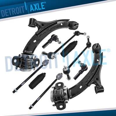 Front Lower Control Arms Sway Bar Links Tie Rod Ends Kit for 2010 Ford Mustang