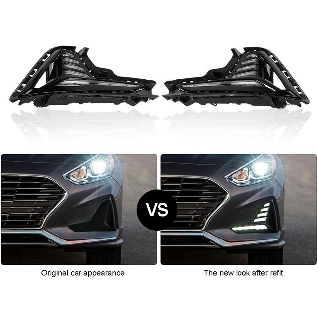 Daytime Running Light DRL LED Fog Lamp Day Light For Hyundai Sonata
