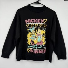 Vintage 80's Walt Disney Co Mickey Minnie Mouse Sweatshirt Large Made in USA