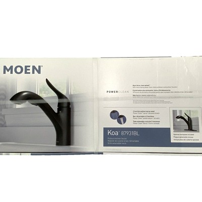  Moen 87931BL Koa 1-Handle Pull-out Spray Kitchen Faucet - Matte Black  SEALED