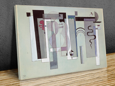 Reunited Surfaces by Wassily Kandinsky mounted canvas print ready to hang
