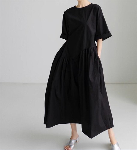 Vestido Japonés Para Mujer Informal Suelto Hasta la Rodilla Estudiante Estilo Yamamoto - Imagen 15 de 18