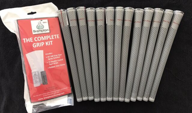 13 x Lamkin Crossline 360 Grey Golf Grip Standard and Brampton DIY Grip Kit 13 x Lamkin Crossline 360 Grey Golf Grip Standard and Brampton DIY Grip Kit