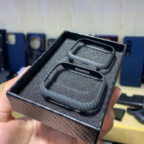 Funda de fibra de carbono real genuina para Apple Watch Ultra 9 8 7 6 5 SE 3 cubierta parachoques - Imagen 1 de 22