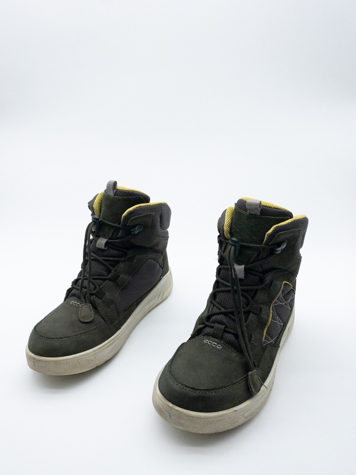 ECCO Niños Botas con Cordones de Invierno Zapatos Inivierno Verde Talla 39 Ue