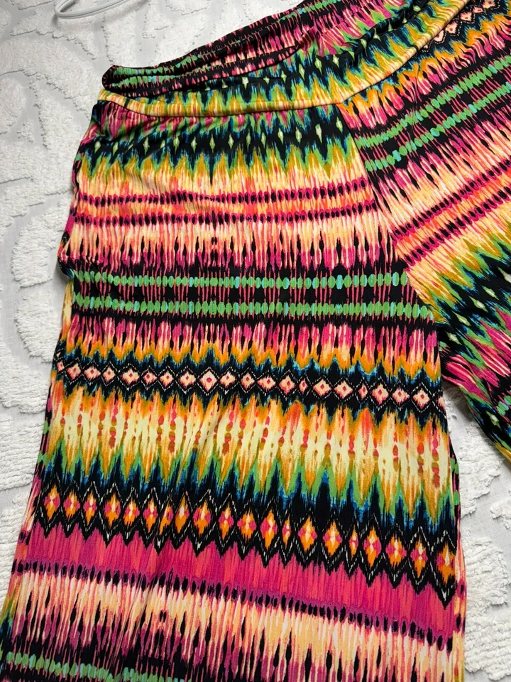 Pantalones Palazzo Marca Yummy Plus Talla 3XL Boho Colores Brillantes Cómodos y Ligeros Foto 4 de 4