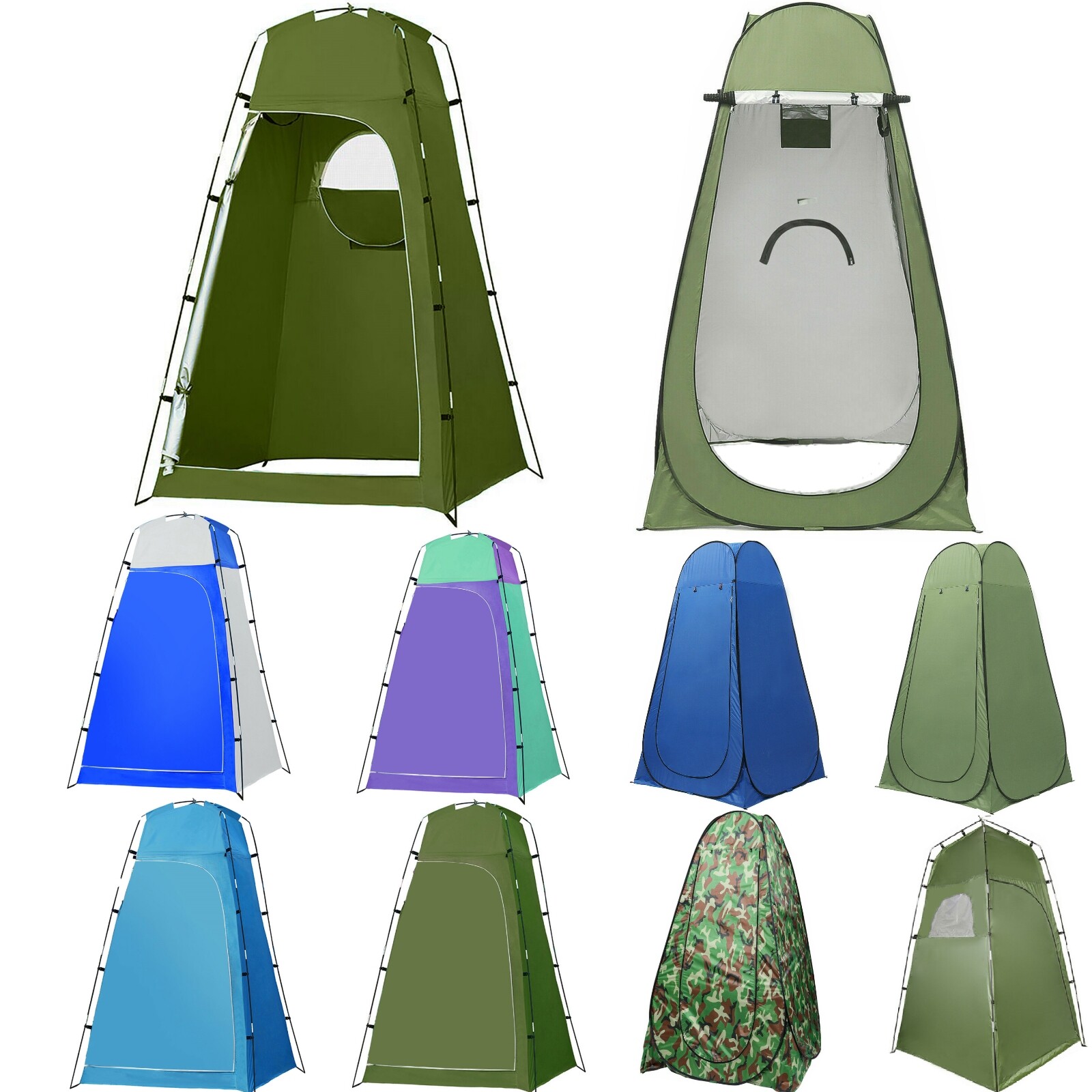 Pop Up Privacy Shower Toilet Tent Dressing Room w/Carry Bag for Camping Beach