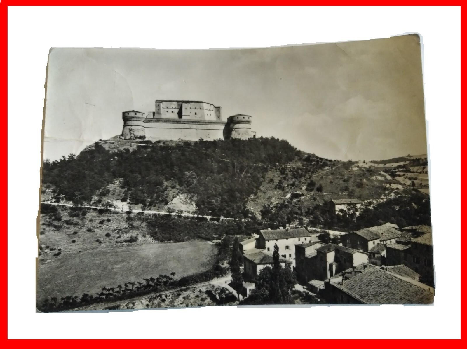 cartolina San Leo anni 1957 viaggiata postcard bianco e nero