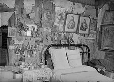 8" x 10" Photo Melrose, Natchitoches Parish, Louisiana. Bedroom with religious