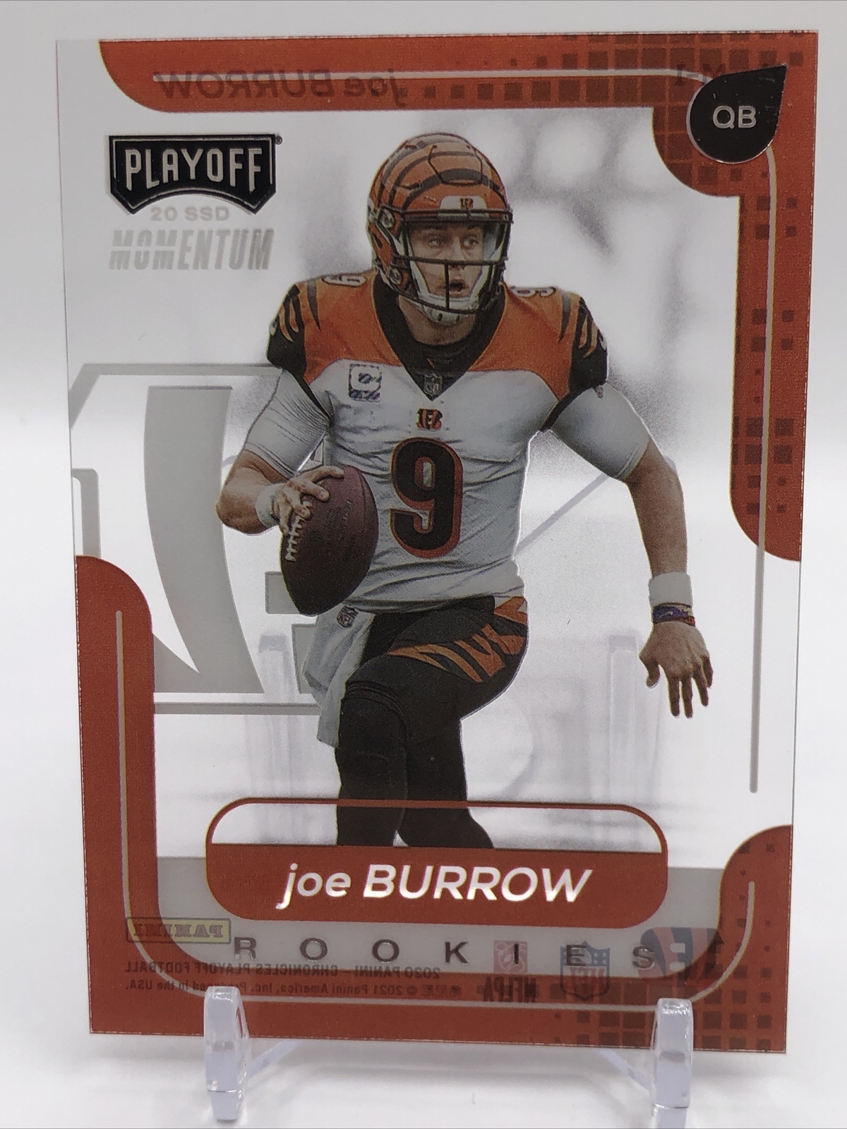 2020 Panini Chronicles Playoff Momentum Acetate Joe Burrow Rookie RC #M-1