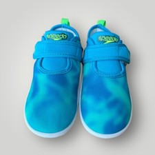Speedo Summer Surf Walker Water Swim Shoes Blue Green Size XL 11-12 Kids NWOT