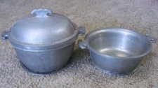 Vintage GUARDIAN SERVICE ALUMINUM "DOUBLE BOILER" Plus EXTRA PAN
