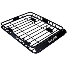 Rooftop Cargo Carrier Basket Motoring Roof Rack,Top Mount Roof Rack 42" black