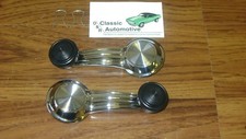 1967-1981 Chevrolet Black Window Crank Pair Clips Pontiac Oldsmobile Gmc Buick