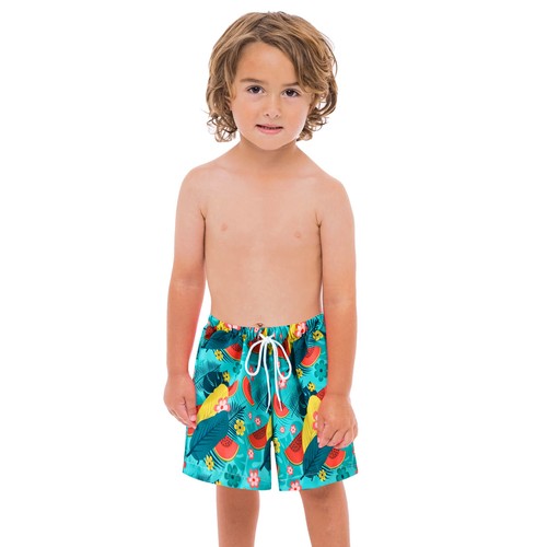 2-8Y Kids Boys Swim Trunks Printed Swimsuit Bathing Suit Beach Swimming Shorts - Picture 20 of 49