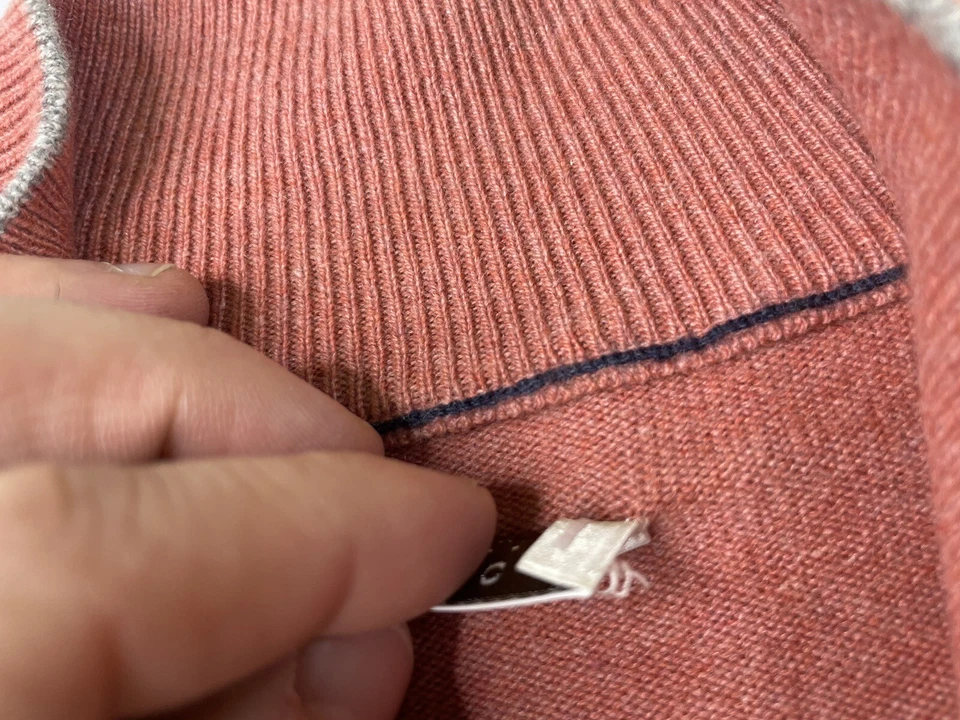 Пуловер Brunello Cucinelli 100% кашемир 1/4 на молнии свитер джемпер мужской 58 Италия - Изображение 4 из 4