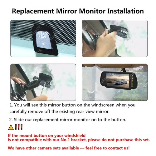 Brake Light Reversing Camera for Renault kangoo Mercedes-Benz Citan +7'' Monitor - Picture 4 of 23