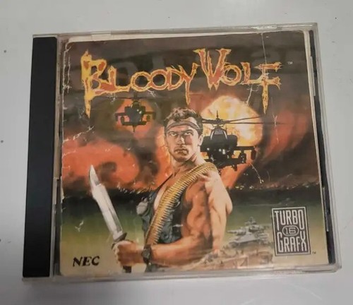 Bloody Wolf Turbografx 16 Game & Manual, Untested