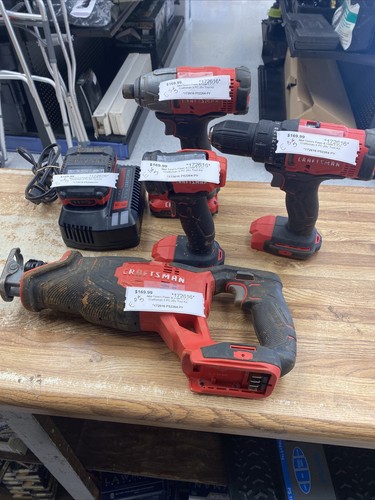 Craftsman 4 Pc 20v Cordless Tool Kit 